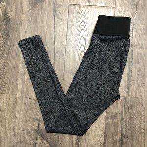koral black/silver sparkle leggings - xs